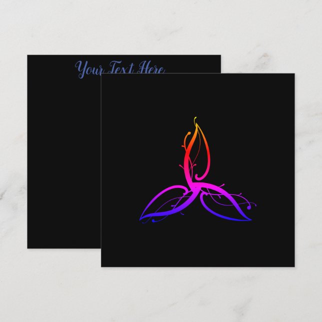 Invitation Symbole Triquetra Odin Norse Wicca (Devant / Derrière)