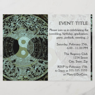 Invitation SYMBOLE YIN Yang Mandala