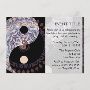 Invitation SYMBOLE YIN Yang Mandala