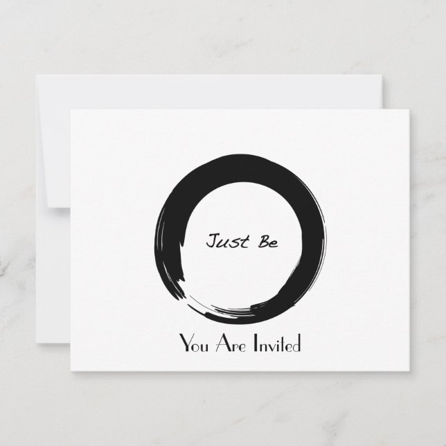 Invitation Symbole zen avec "Just Be" (Devant)