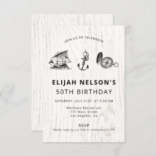 Invitation Symboles du Nautilus Anniversaire