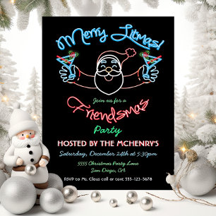 Invitation Sympathie de Noël Litmas néon