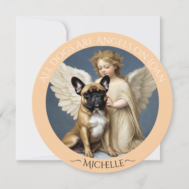 Invitation Sympathie pour la perte French Bulldog Personnalis (Devant)