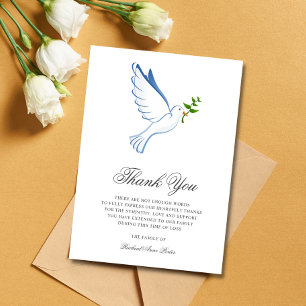 Invitation Sympathy Merci Funeral Dove Bereavement