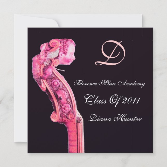 Invitation SYMPHONIA MUSIQUE CLASSIQUE DIPLÔME MONOGRAMME mét (Devant)