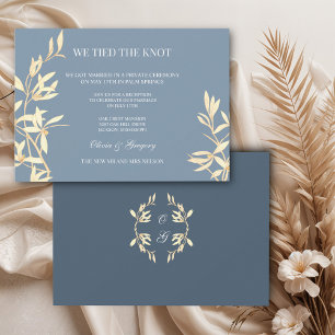 Invitation Symphonie florale intemporelle en bleu Nous avons
