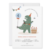 T-Rex Dinosaur moderne fête d'anniversaire