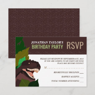 Invitation T Rex Dinosaur Party Anniversaire des enfants RSVP