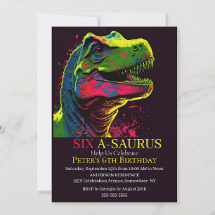 Invitation T-Rex Tastic Dino fête d'anniversaire!