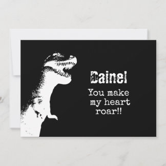 Invitation T-Rex Valentine
