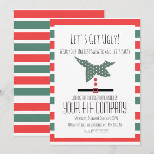 Invitation T-shirt de Noël laid pour la fête de l'entreprise