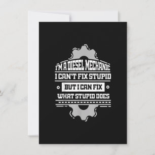 Invitation T-shirt drôle de mécanicien diesel pour camionneur