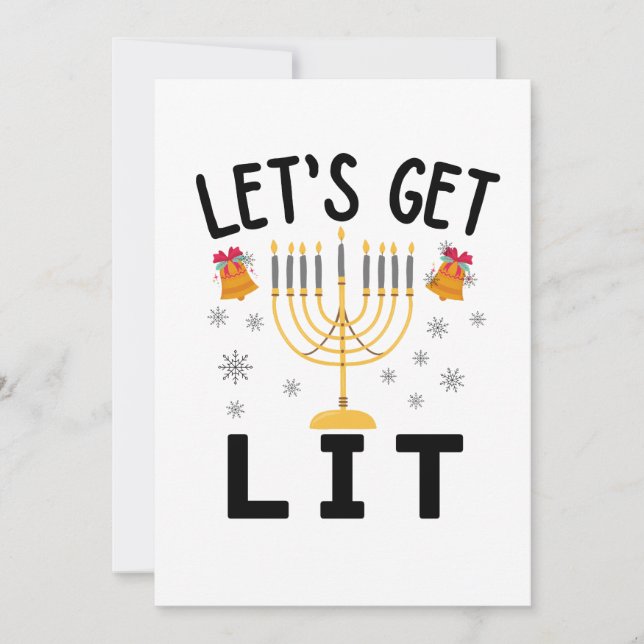Invitation T-Shirt Hanukkah Allumons-Le (Devant)