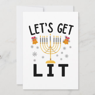 Invitation T-Shirt Hanukkah Allumons-Nous