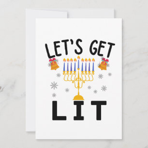 Invitation T-Shirt Hanukkah Allumons-Nous