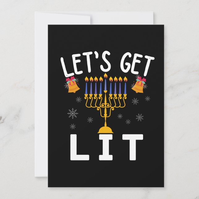 Invitation T-Shirt Hanukkah Allumons-Nous (Devant)
