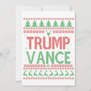 Invitation T-shirt Noël dégueulasse Trump Vance Républicain