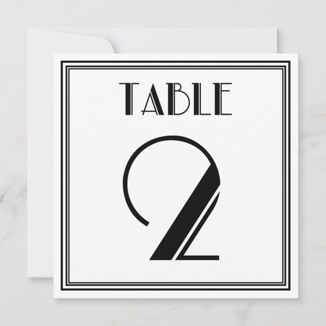 Invitation Table Art Déco numéro 2 (Devant)