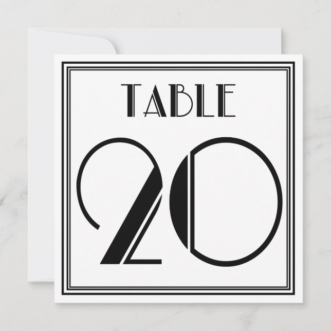 Invitation Table Art Déco numéro 20 (Devant)