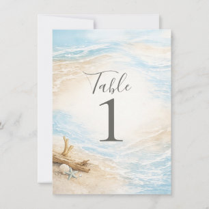 Invitation Table d'aquarelle côtière Eterntal Tides Numéro