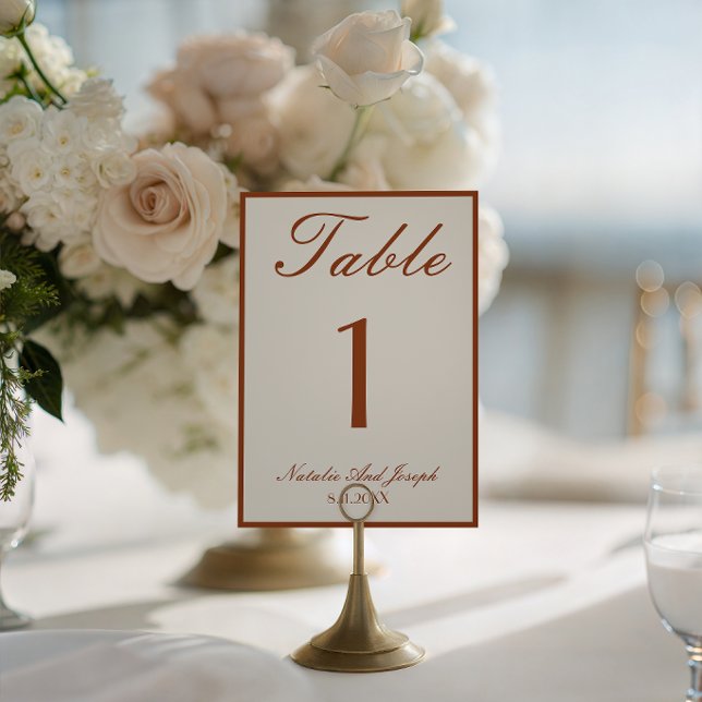 Invitation Table de mariage en terre cuite brûlée orange Old  (Créateur téléchargé)