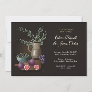 Invitation Table de récolte de figues et d'olives, mariage so