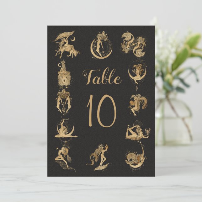 Invitation Table des signes du zodiaque (Debout devant)