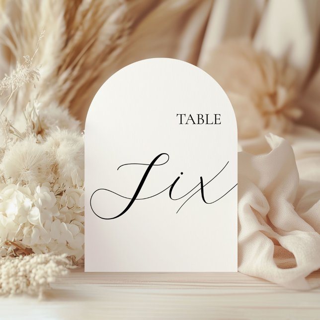 Invitation Table Number Six Card (Créateur téléchargé)