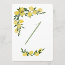 Table numéro un au citron