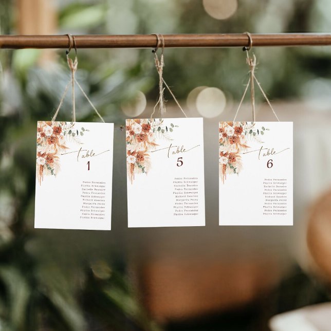 Invitation Table numéro un en terre cuite moderne pour mariag (Créateur téléchargé)