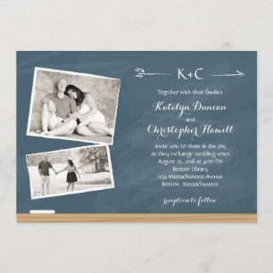 Invitation Tableau avec des photos épousant