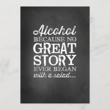 Tableau craie 5x7 Panneau de table Alcool Parce qu