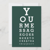 Tableau d'acuité visuelle à message personnalisé a