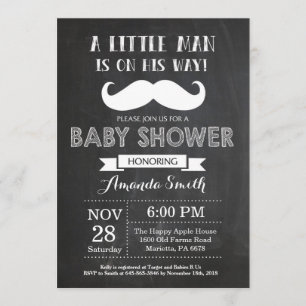 Invitation Tableau de bord de l'invitation de Baby shower Mus