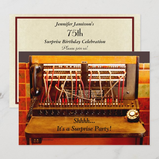 Invitation Tableau de bord de l'Invitation de la fête du 75e  (Devant / Derrière)