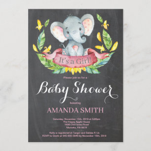 Invitation Tableau de bord de l'invitation des Baby showers d