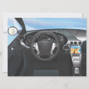 Invitation Tableau de bord de voiture de sport