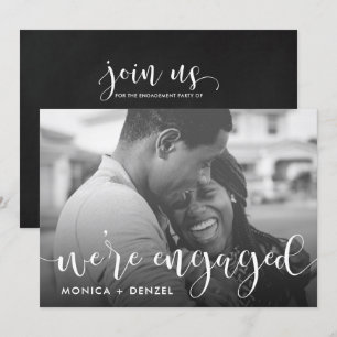 Invitation Tableau de bord moderne & Script Engagement Party 