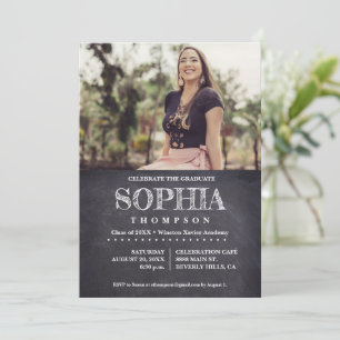 Invitation Tableau de bord photo décontracté Célébrer le dipl