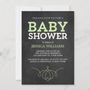 Invitation Tableau de bord vintage Baby shower de genre neutr
