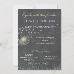 Invitation Tableau de bord vintage et Dandelion