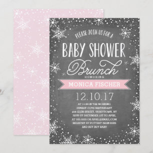 Invitation Tableau de brunch de baby shower de flocon de