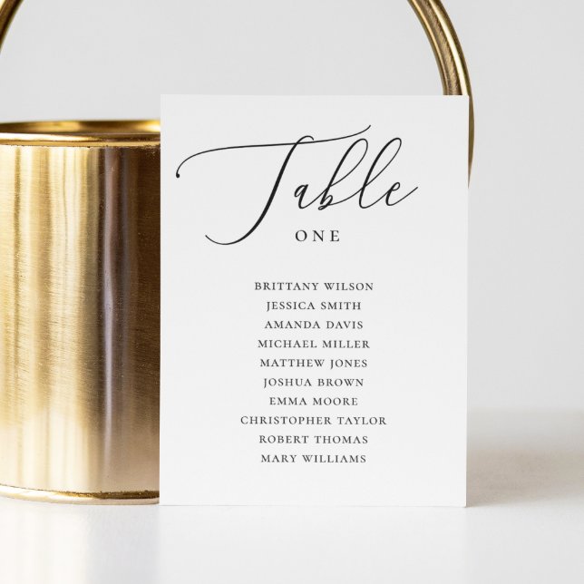 Invitation Tableau de placement de mariage moderne avec écrit (Créateur téléchargé)
