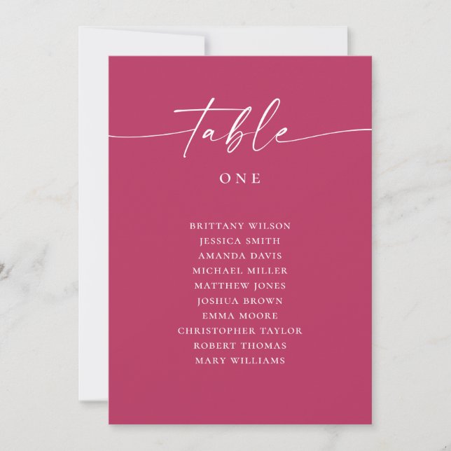 Invitation Tableau de placement des invités de mariage à l'éc (Devant)