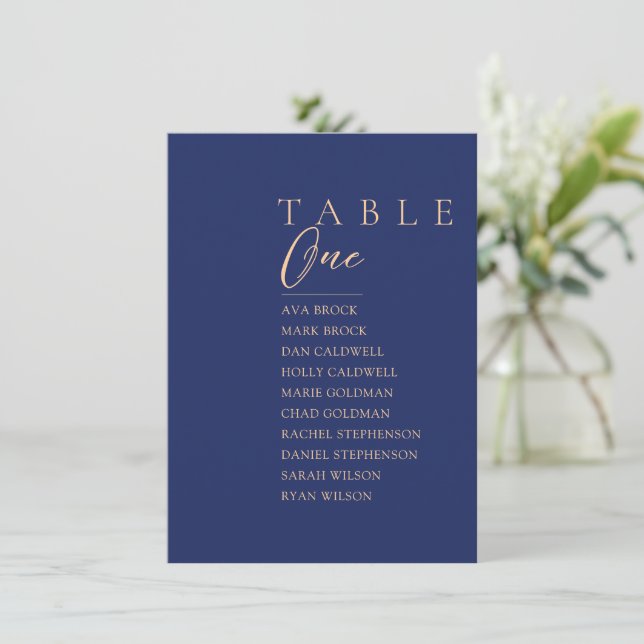 Invitation Tableau de sièges du nombre minimal de tables (Debout devant)