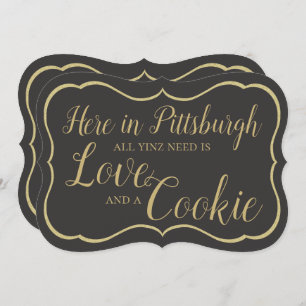 Invitation Tableau des cookies de Pittsburgh Tous les Yinz Be