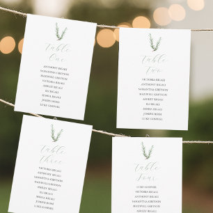 Invitation Tableau des sièges de Mariage botanique par plan d