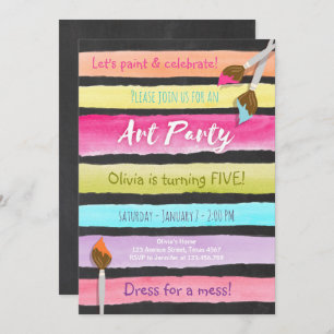 Invitation Tableau d'invitation d'anniversaire de partie