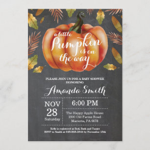 Invitation Tableau d'invitation de baby shower d'automne de