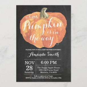 Invitation Tableau d'invitation de baby shower d'automne de